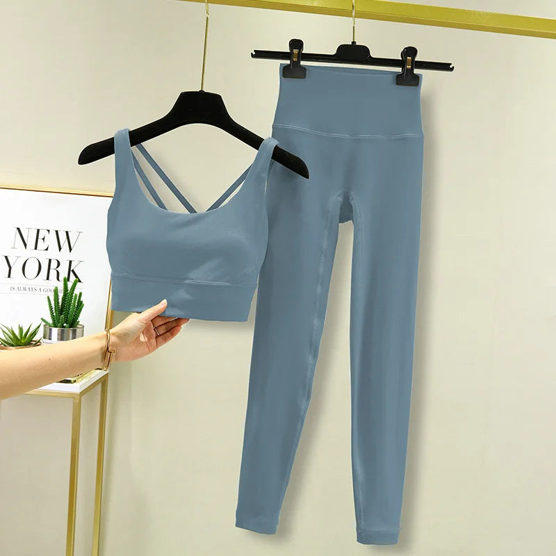 2 piece Yoga/ Sets Fitness Leggings with Sports Bra