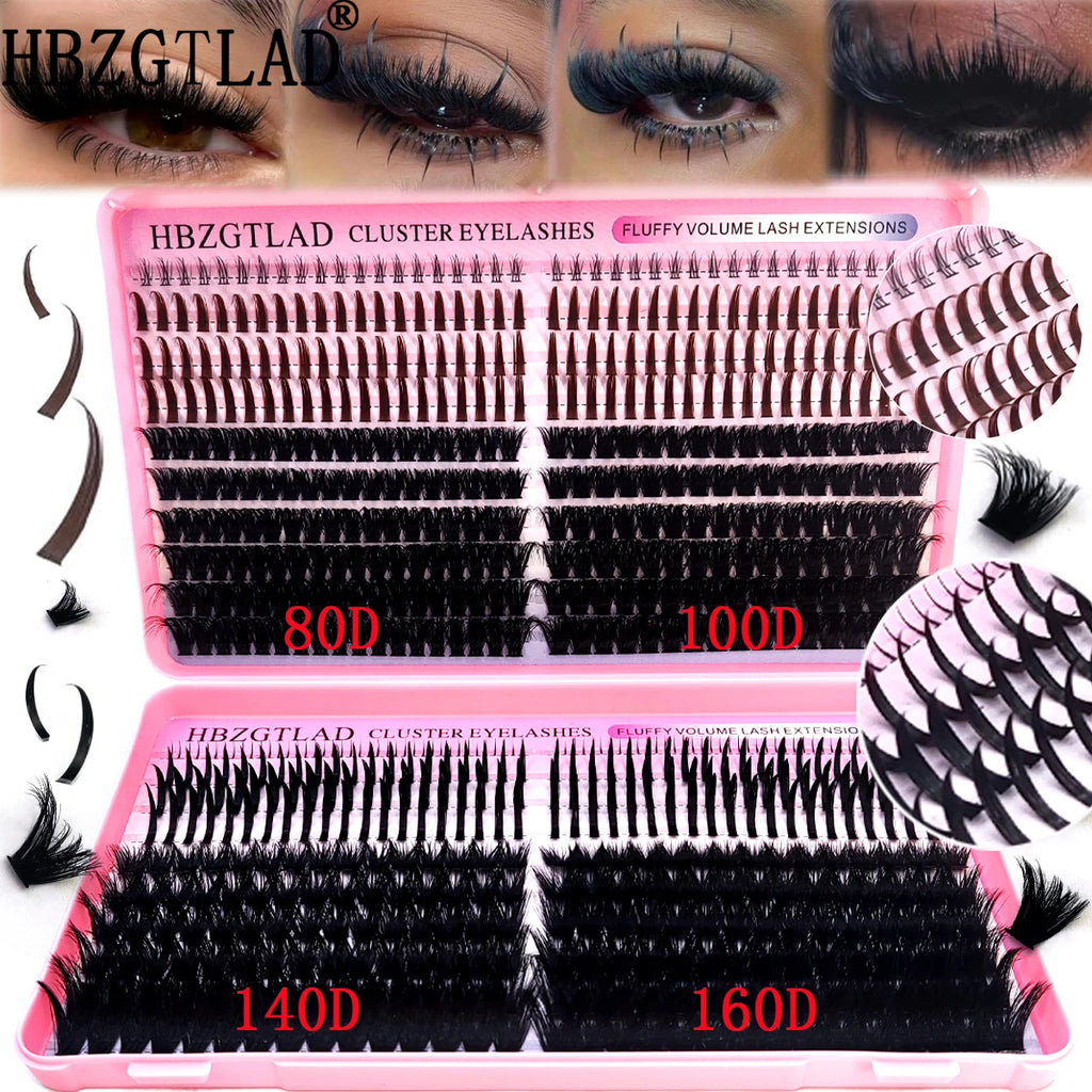 Lash cluster kit with spikes- Dramatic fluffy volume lash extensions