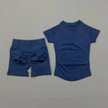 2 piece athletic wear set scrunch biker shorts