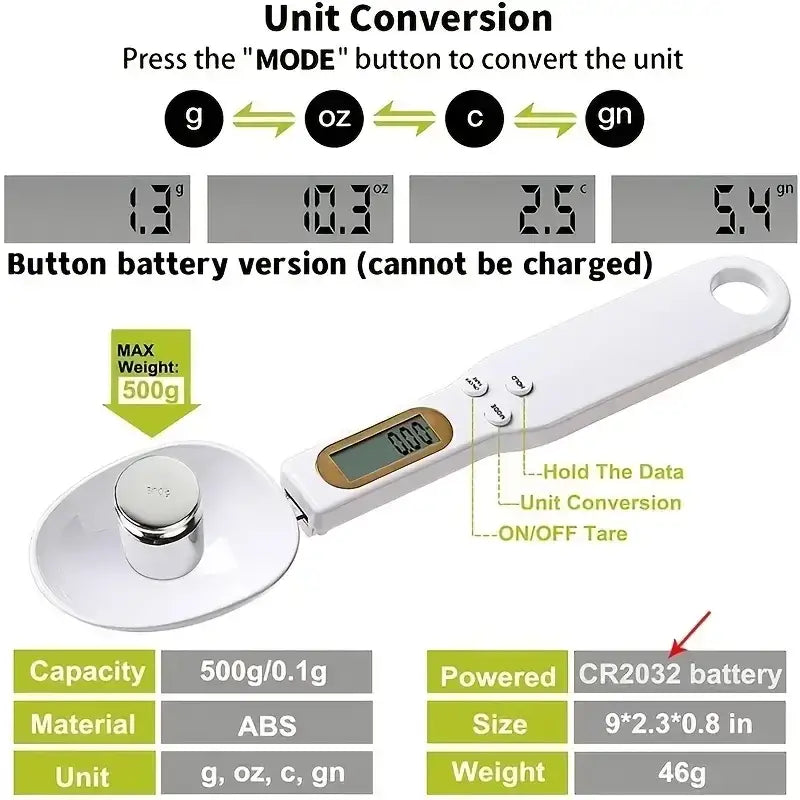 Digital Spoon Food Scale Perfect for Precise Measurements