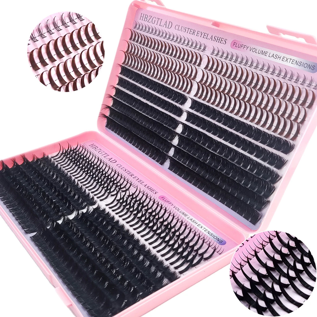 Lash cluster kit with spikes- Dramatic fluffy volume lash extensions