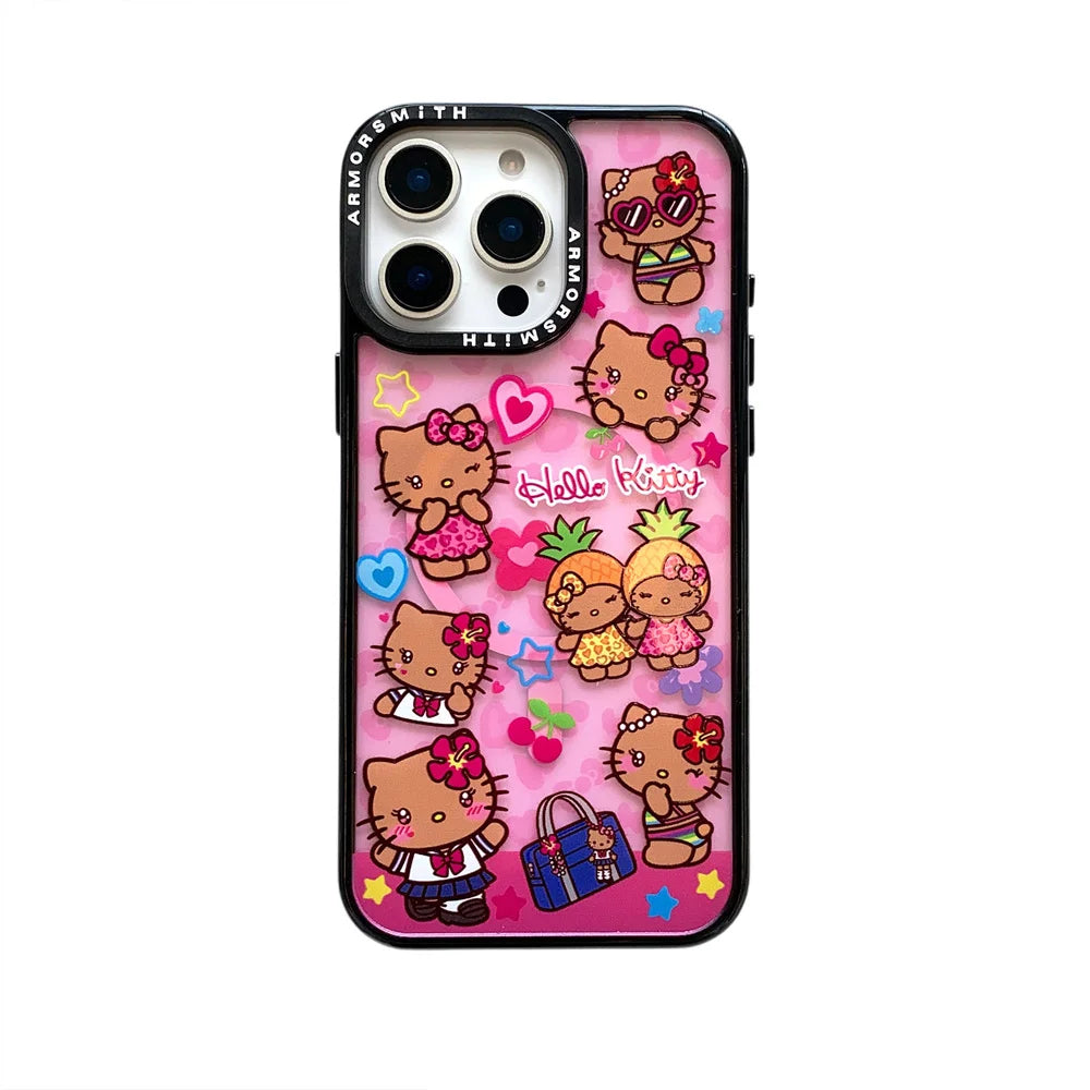 Hello kitty Hawaii themed IPhone case with charm