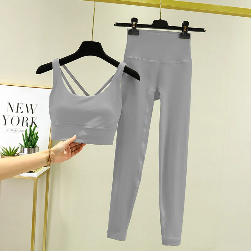 2 piece Yoga/ Sets Fitness Leggings with Sports Bra