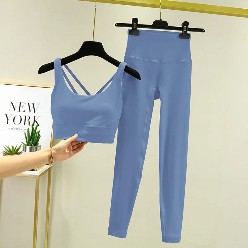 2 piece Yoga/ Sets Fitness Leggings with Sports Bra