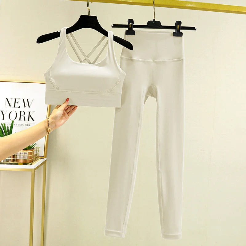 2 piece Yoga/ Sets Fitness Leggings with Sports Bra