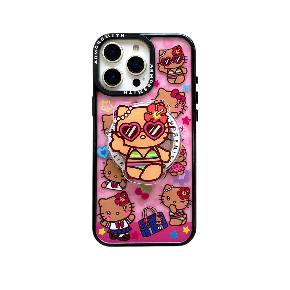 Hello kitty Hawaii themed IPhone case with charm