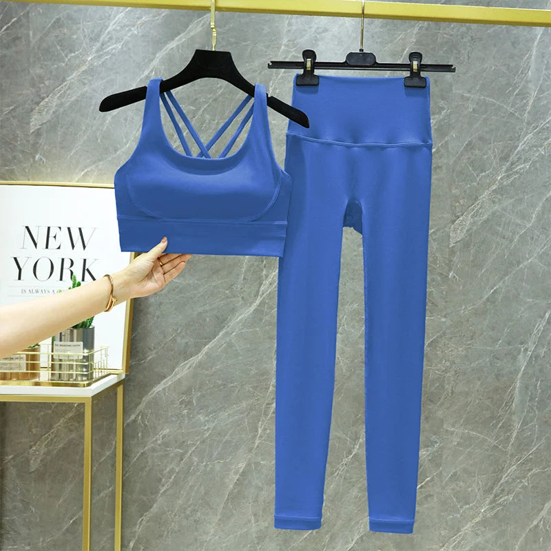 2 piece Yoga/ Sets Fitness Leggings with Sports Bra