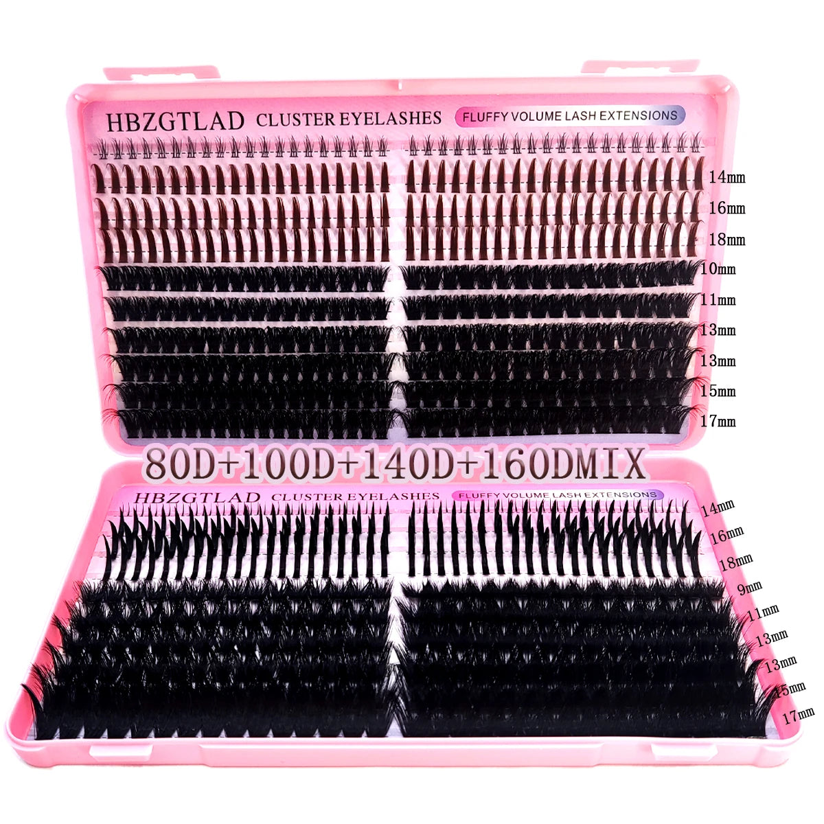 Lash cluster kit with spikes- Dramatic fluffy volume lash extensions