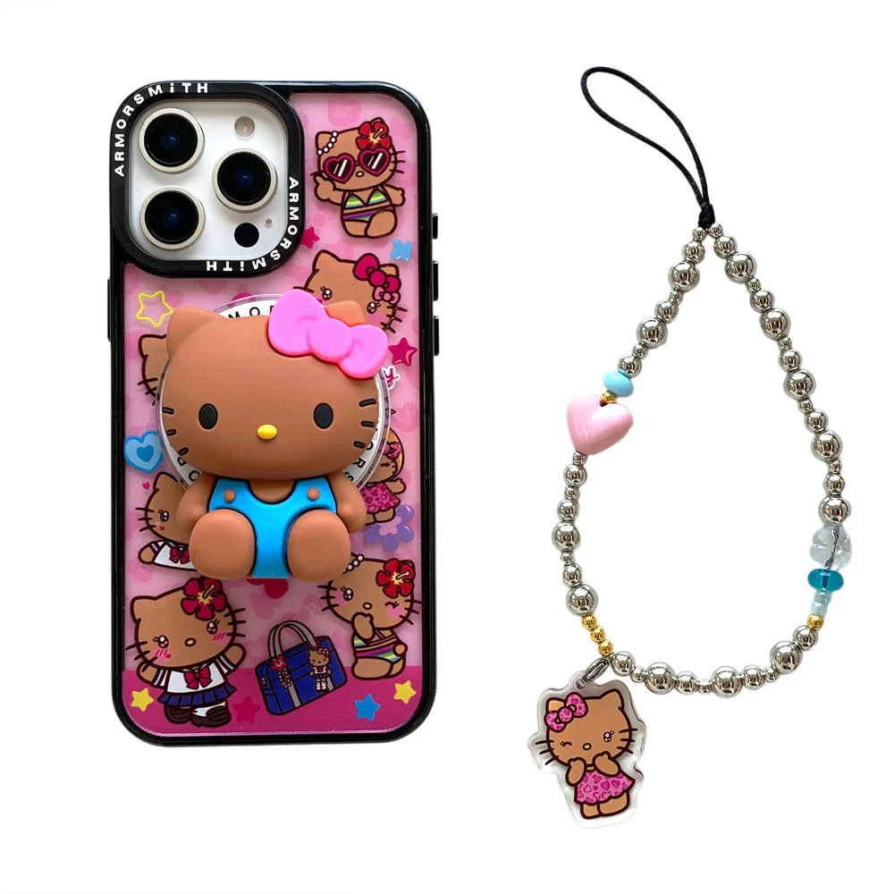 Hello kitty Hawaii themed IPhone case with charm