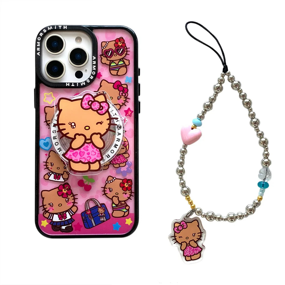 Hello kitty Hawaii themed IPhone case with charm