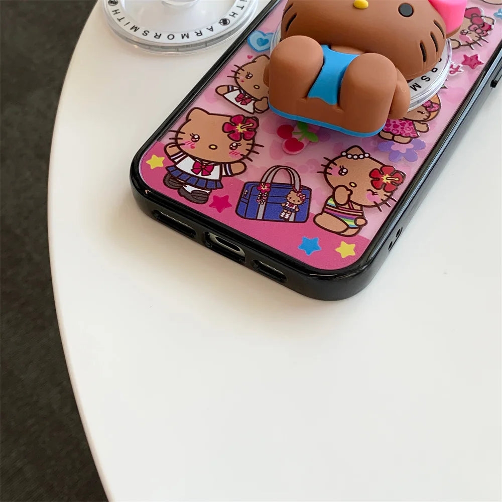 Hello kitty Hawaii themed IPhone case with charm
