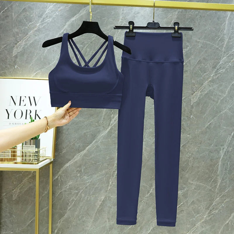 2 piece Yoga/ Sets Fitness Leggings with Sports Bra
