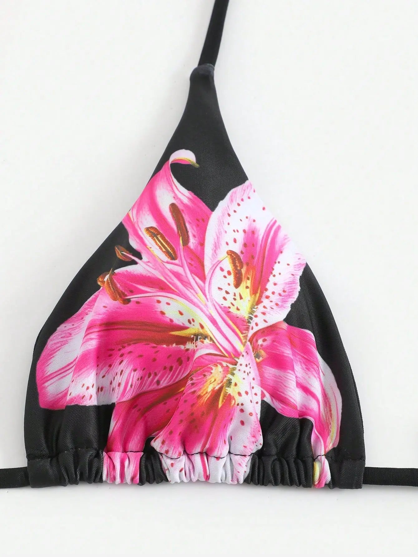 Flower Print Bikini Set with Long Skirt 3 Piece Swimsuit