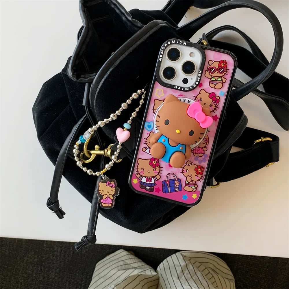 Hello kitty Hawaii themed IPhone case with charm