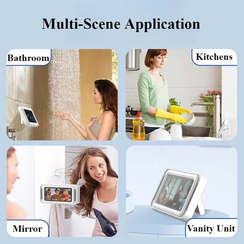 Waterproof rotating shower phone holder- 360 rotation