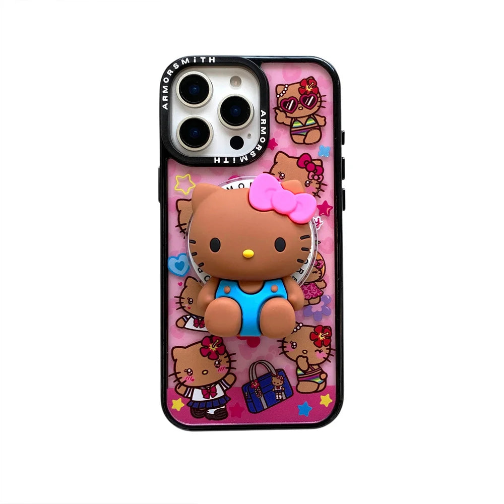 Hello kitty Hawaii themed IPhone case with charm